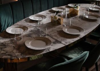 Oval Marble Dining Table