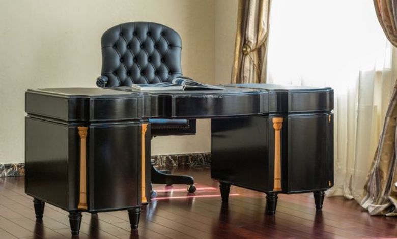 Wood and Leather Office Chair