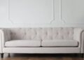 Cream Leather Couch