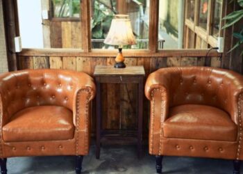 Swivel Leather Armchair